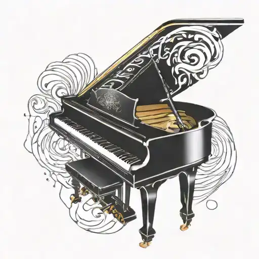 Synesthesia piano simple tattoo tattoo design idea