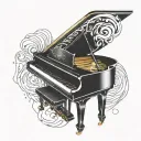 Synesthesia piano simple tattoo tattoo design idea