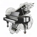 Synesthesia piano simple tattoo tattoo design idea