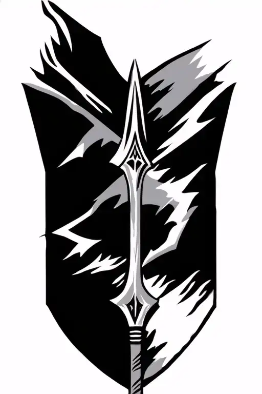 modern archery arrow tattoo design idea