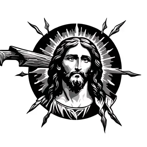 carpentry symbols jesus tattoo design idea