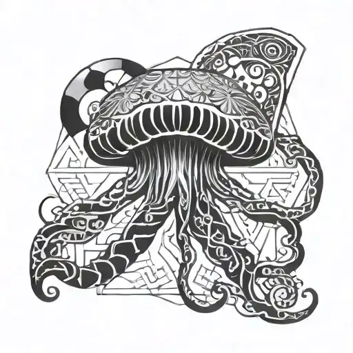 jellyfish sigil tattoo design idea