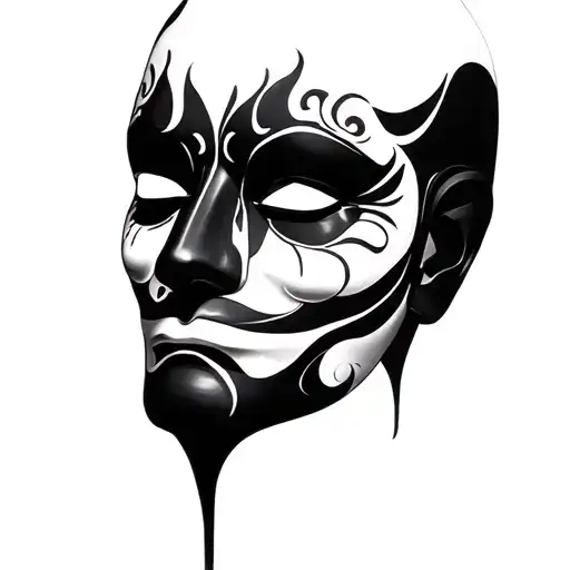 Boris Brejcha Mask tattoo design idea