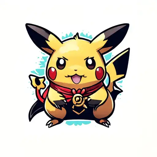 the Pokémon raichu  tattoo design idea