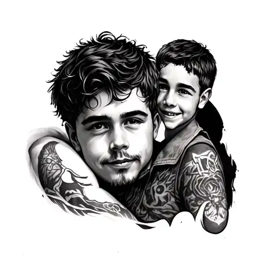 Dads Son tattoo design idea