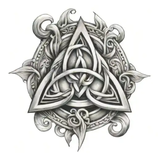 holy trinity knot tattoo design idea