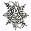 holy trinity knot tattoo design idea