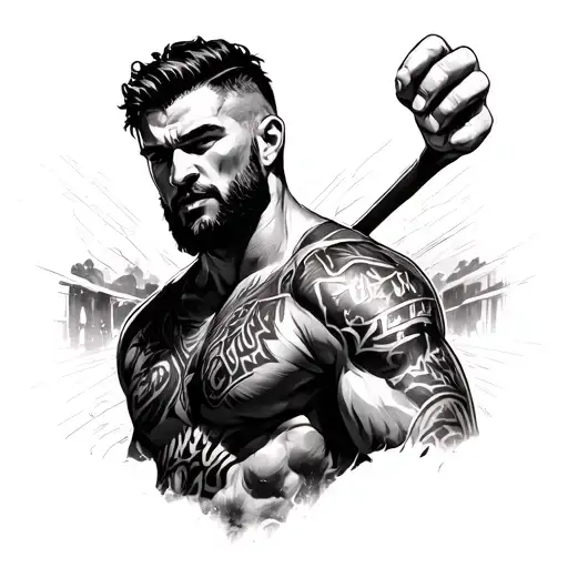 Man In The Arena tattoo design idea