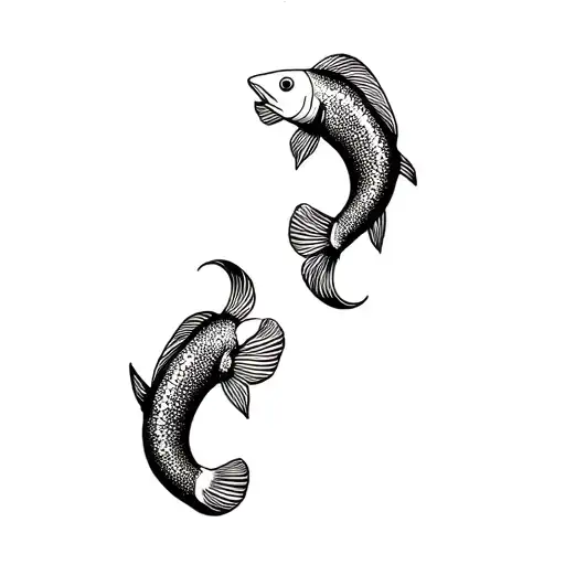 clown,fish tattoo with best friend tattoo design idea