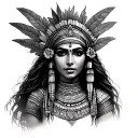 Aztec Princess tattoo design idea