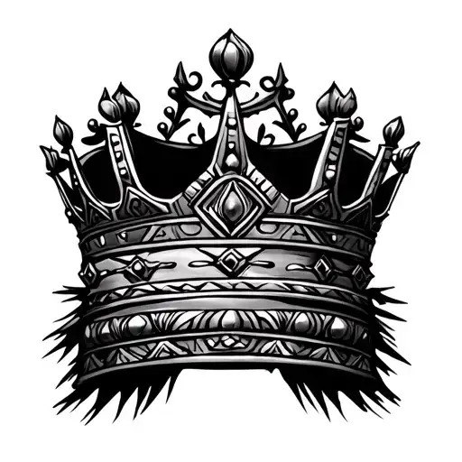 African King Crown tattoo design idea