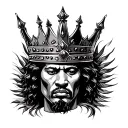 African King Crown tattoo design idea