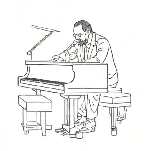 piano man Billy Joel inspired tattoo design idea