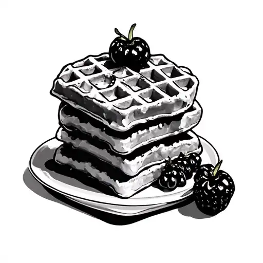 waffles tattoo design idea