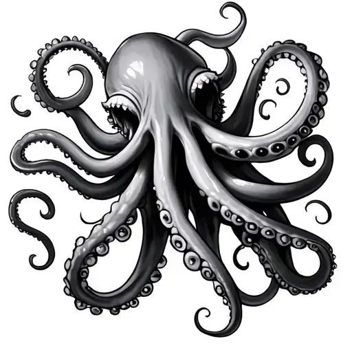 Tentacles tattoo design idea
