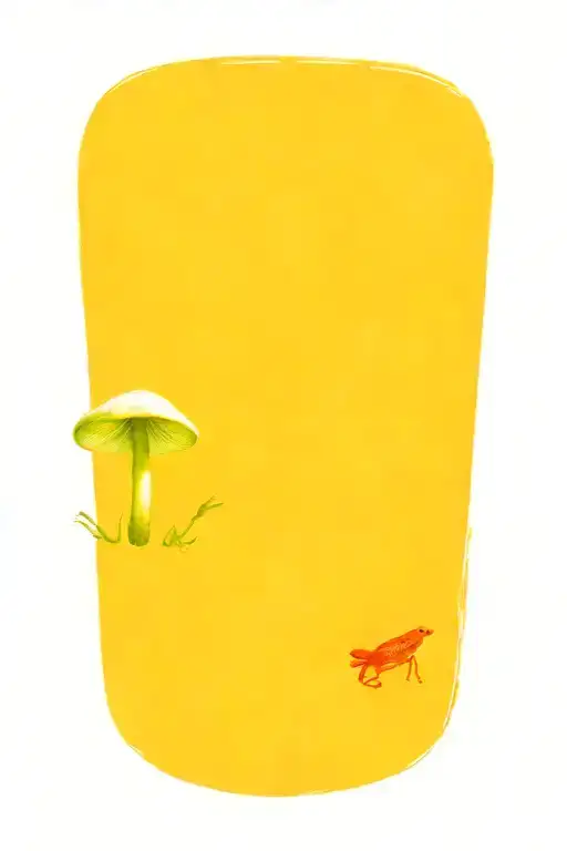 different types of mushrooms, cricket, frog tattoo design idea