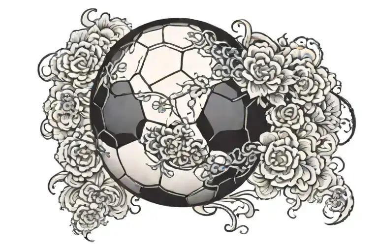 Soccer ball tattoo design idea