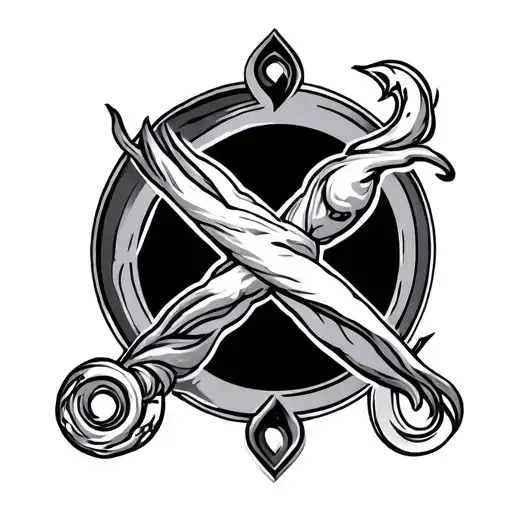 Gemini Aquarius symbol incorporated tattoo design idea