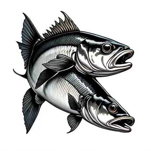 walleye tattoo design idea