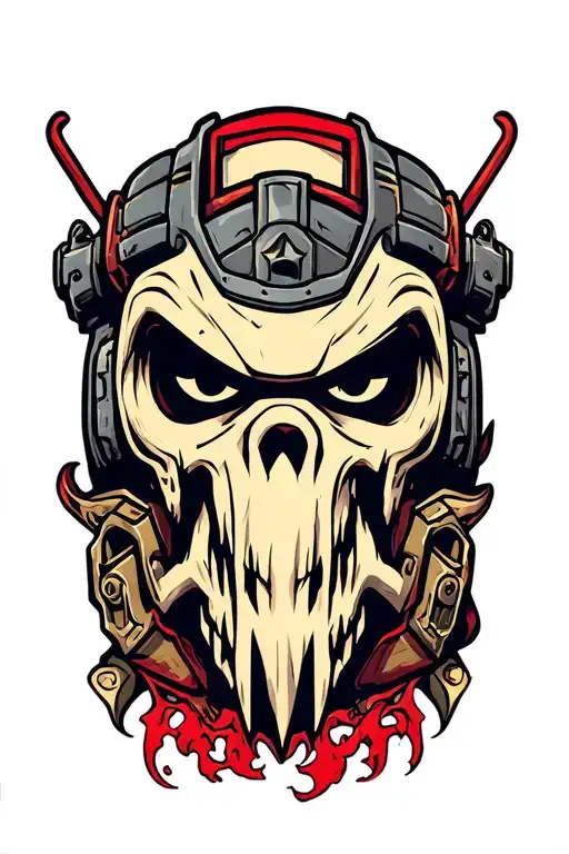 doom slayer tattoo design idea