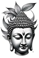 Buddha head tattoo design idea