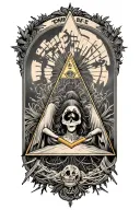 illuminati hidden within tattoo design idea