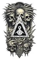 illuminati hidden within tattoo design idea