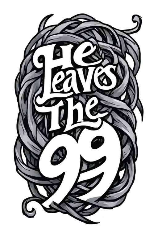 "He leaves the 99" Shepard's staff intertwined tattoo design idea