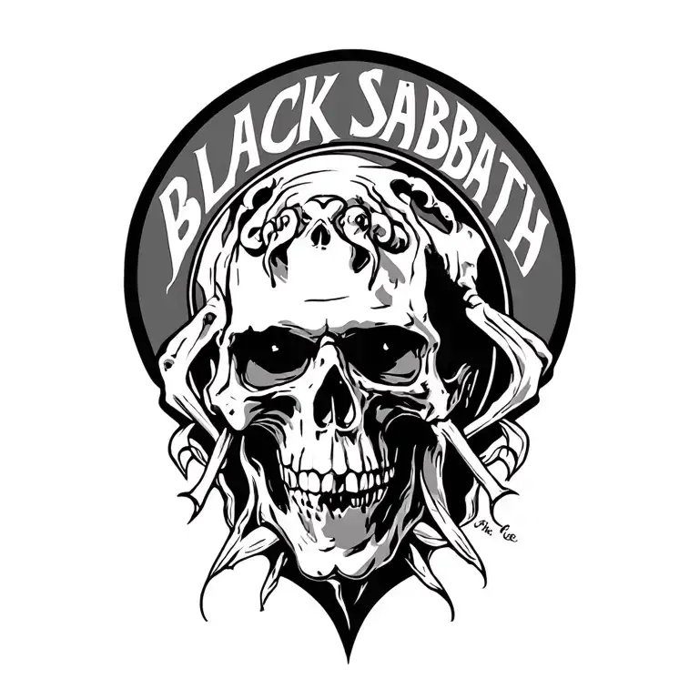 black sabbath tattoo design idea