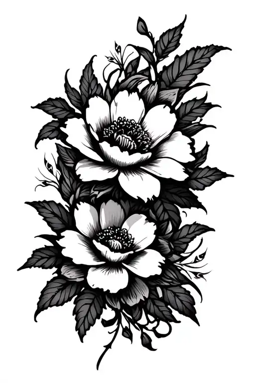 flower yakuza tattoo outline for leg tattoo add border like yakuza style tattoo design idea