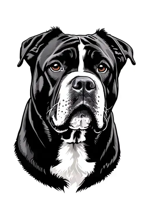 Cane Corso Bernese mountan dog protector tattoo design idea