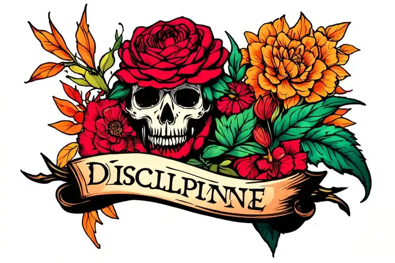 Discipline symbolized tattoo design idea