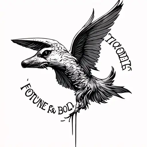 "Fortune favors bold" tattoo design idea