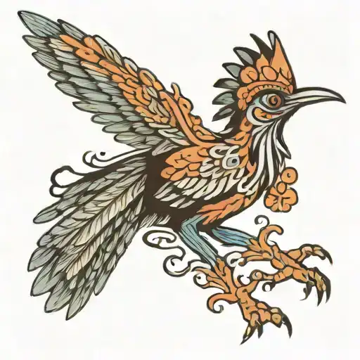 roadrunner day of the dead tattoo design idea