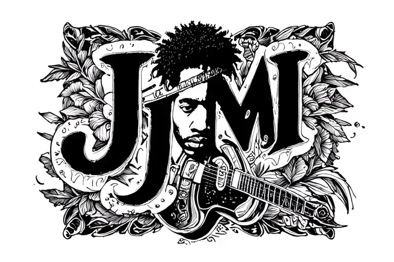 Jimi name written tattoo design idea