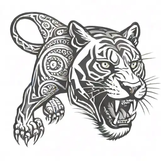 tribal design, football, basketball, baseball, cougar, grizzly tattoo design idea