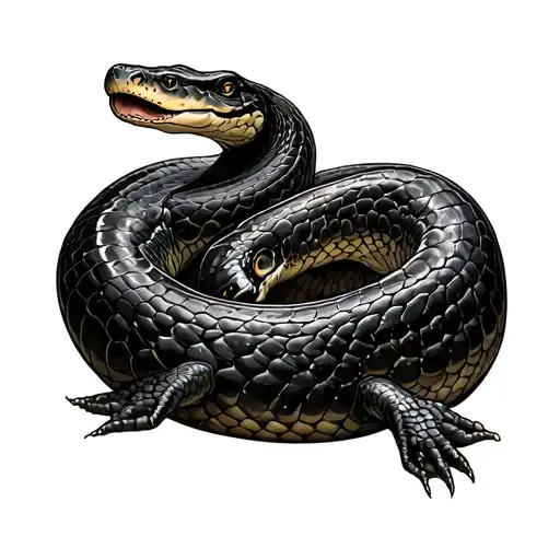 Green Anaconda tattoo design idea