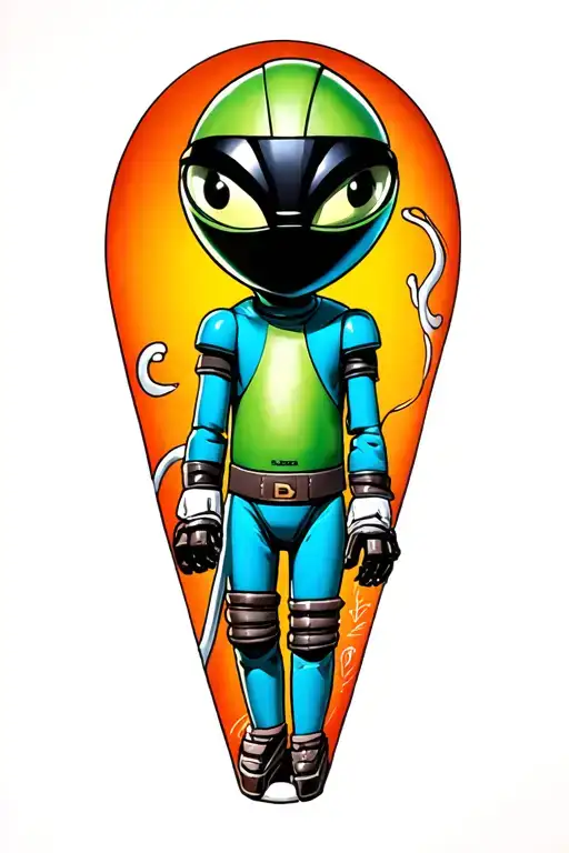marvin the martian and goalie tattoo design idea