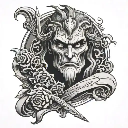 Hades tattoo design idea