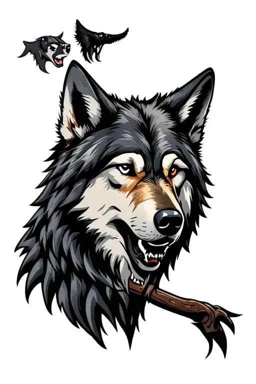 wolve pack symbolizing your 5 tattoo design idea