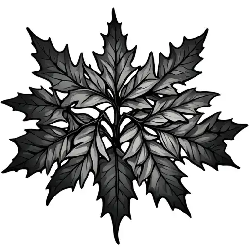 hemlock branch intertwined tattoo design idea