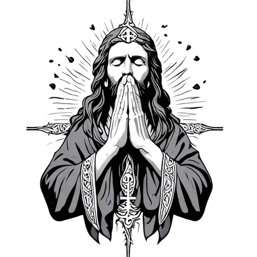 religious with a prayer tattoo design idea