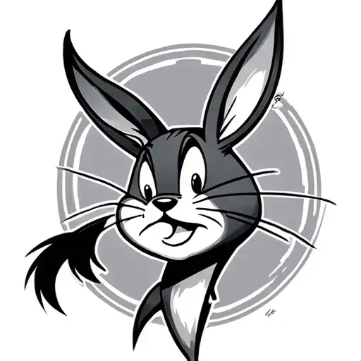 looney tunes chicano style tattoo design idea