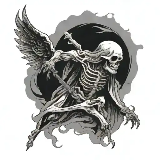 Holy death tattoo design idea