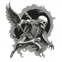 Holy death tattoo design idea