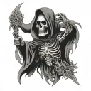 Holy death tattoo design idea