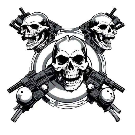 ghostbusters skulls tattoo design idea