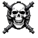 ghostbusters skulls tattoo design idea