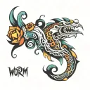 worm hole tattoo design idea