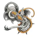 worm hole tattoo design idea